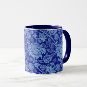 Mug Morris - Motif Floral Indigo Bleu