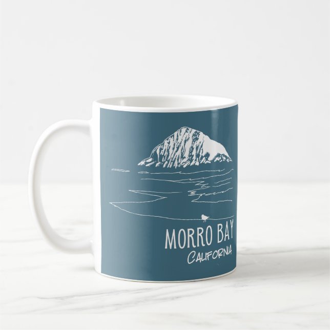 Mug Morro Bay Californie Art de Morro Rock (Gauche)