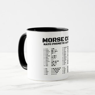 Mug Morse Code Alphabet phonétique OTAN