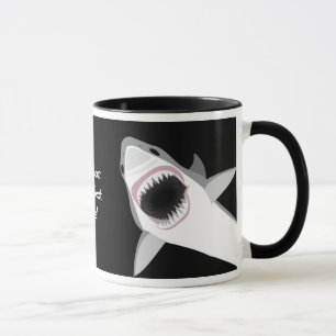 Mug Morsure de requin/texte drôles de coutume attaque