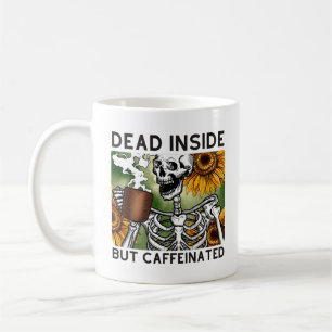 Mug Mort À L'Intérieur Mais Amateur De Café Drôle Caff