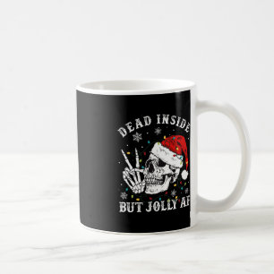 Mug Mort à l'intérieur mais Jolly AF Skeleton Père Noë