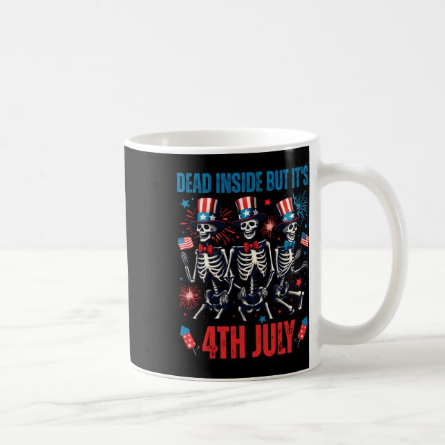 Mug Mort À L'Intérieur Mais Son 4 juillet Dansant Skel (Droite)