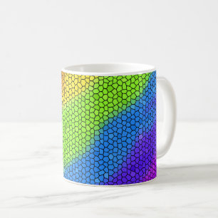 Mug Mosaic Abstrait Rainbow Design -