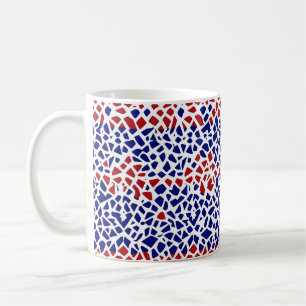 Mug Mosaic Motif Rouge bleu