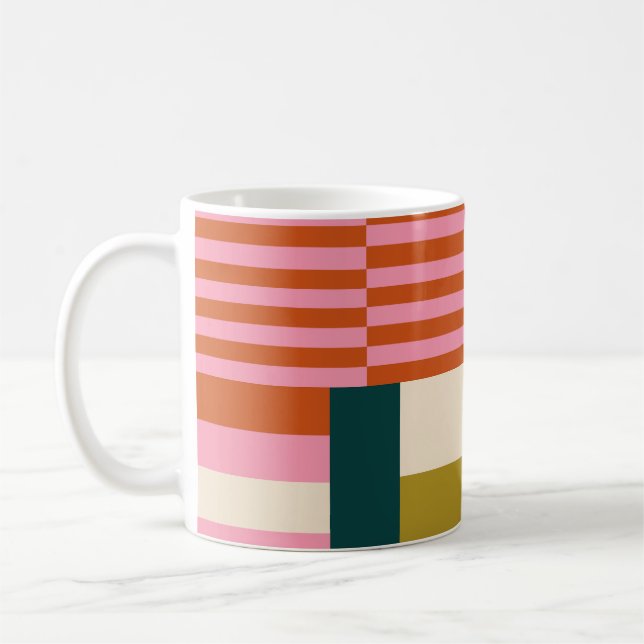 Mug Mosaïque Abstraite géométrique rétro (Gauche)