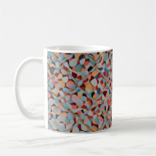 Mug Mosaïque Azur Flow Motif Abstrait Texturé
