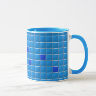 Mug - Mosaïque Carré bleu (v.2)