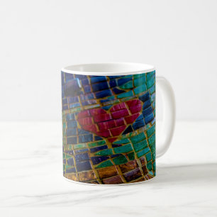 Mug Mosaïque colorée du Coeur Rouge