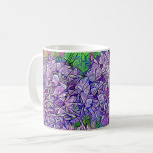 Mug Mosaïque d'Allium pourpre avec effets d'aquarelle