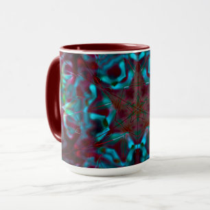 Mug Mosaïque de lignes géométriques et de plis mattes 
