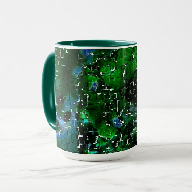 Mug Mosaïque défectueuse du bassin plante aquatique ph (Devant gauche)