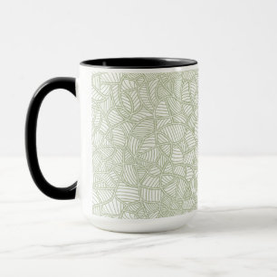 Mug Mosaïque feuille aléatoire vert pâle