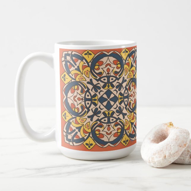 Mug mosaïque marocaine, mandala (Avec donut)