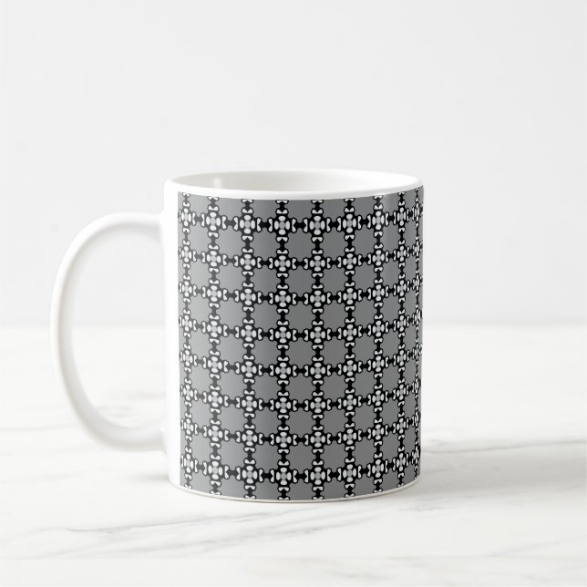 Mug Mosaïque noire et blanche (Gauche)