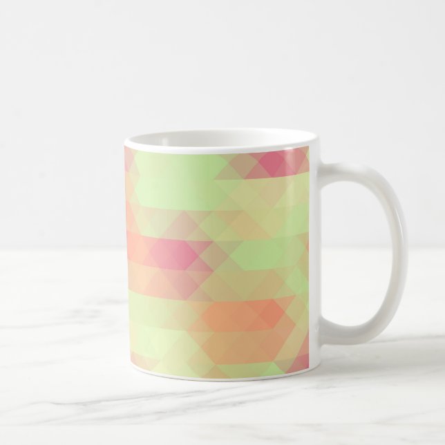 Mug Mosaïque triangulaire de Summer Green and Pink (Droite)