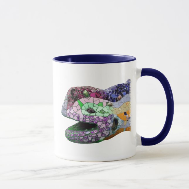 Mug Mosaïques de tête de lézard de Gaudi (Droite)