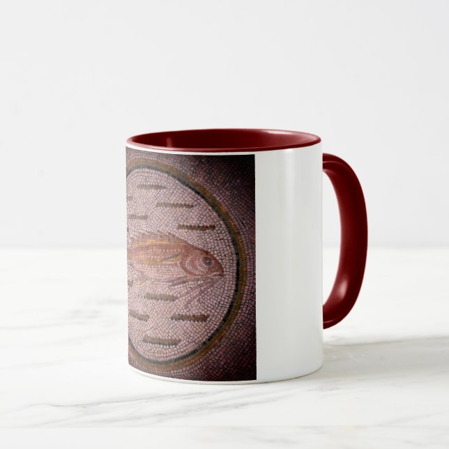 Mug Mosaïques romaines vintages Un Poisson (Devant droit)