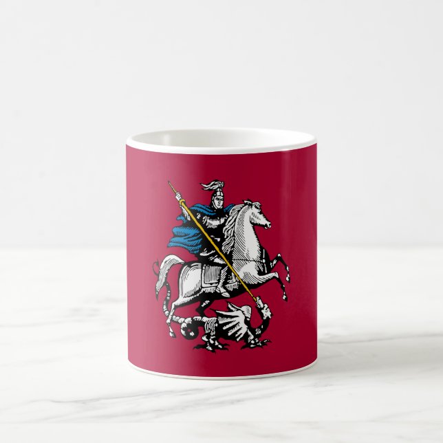 Mug Moscou ville Russie symbole drapeau saint george k (Centre)