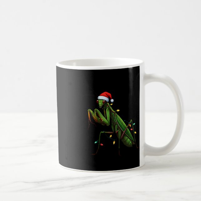 Mug Moss Mantis Noël Lumière Santa Hat Animal Insec (Droite)