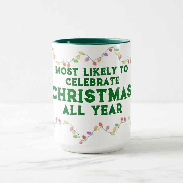 Mug Most Likely To Celebrate Christmas (Centre)