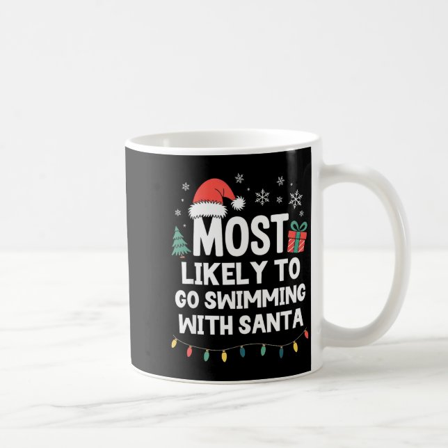 Mug Most Likely To Go Swimming With Santa Christmas Sw (Droite)