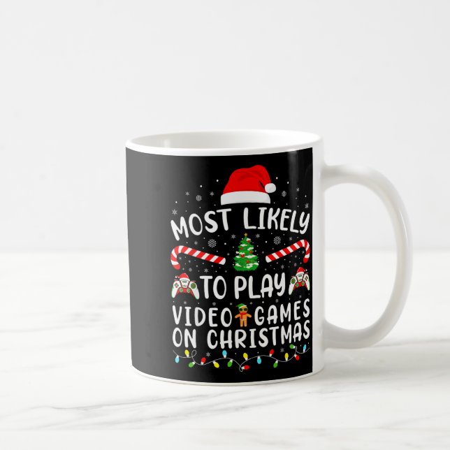 Mug Most Likely To Play Video Games Xmas Family Matchi (Droite)