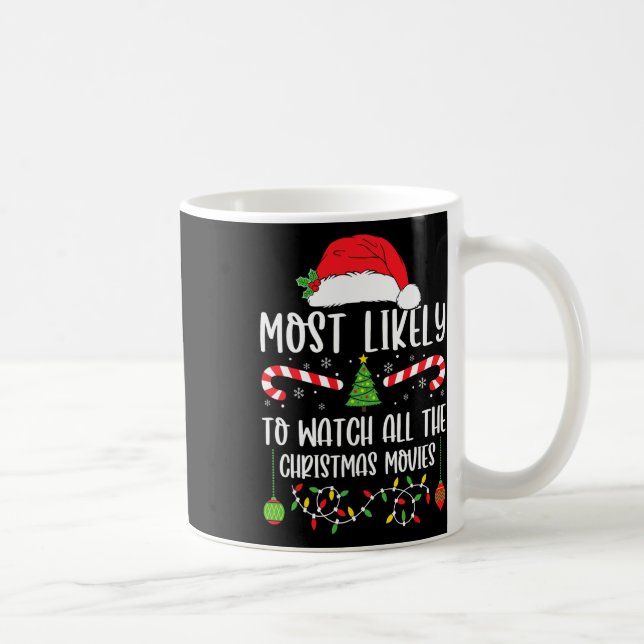 Mug Most Likely To Watch All The Christmas Movies Xmas (Droite)