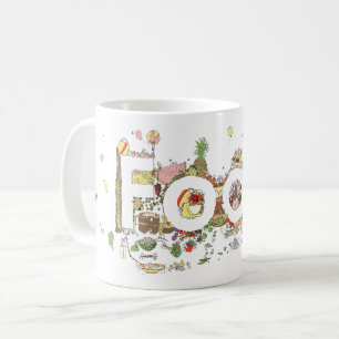 Mug Mot alimentaire Art Coloré Funny Baking Typographi