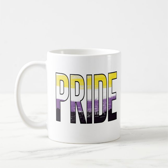 Mug Mot de fierté non binaire (Gauche)