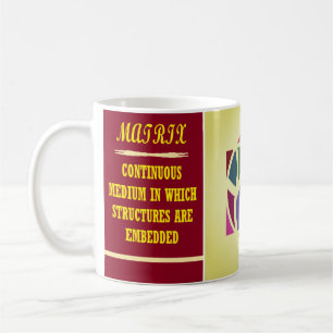 Mug Mot de jeu éducation type design brun foncé