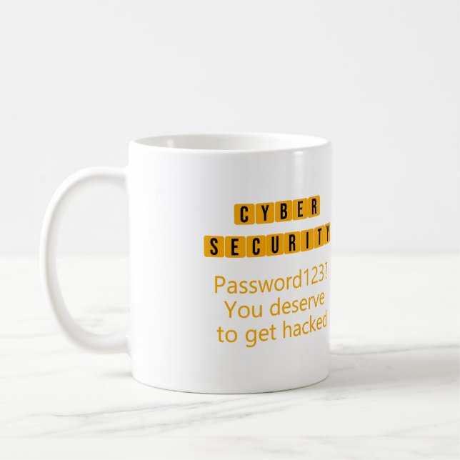 Mug Mot de passe Cyber Sécurité 123 - Citations de séc (Gauche)