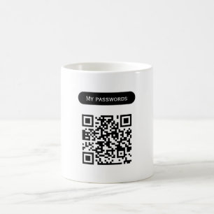 Mug Mot de passe de code qr personnalisé balayage simp