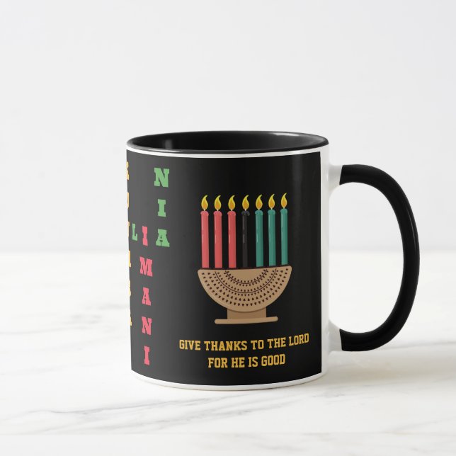 Mug Mot de passe KWANZAA Nguzo Saba (Droite)