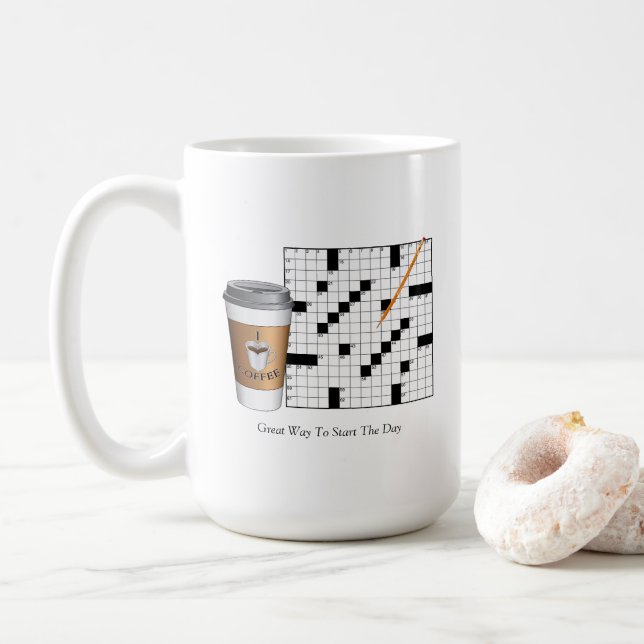 Mug Mot de passe-passe, casse-tête (Avec donut)