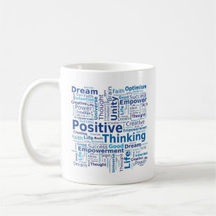 Mug Mot de réflexion positif Nuage - Bleu