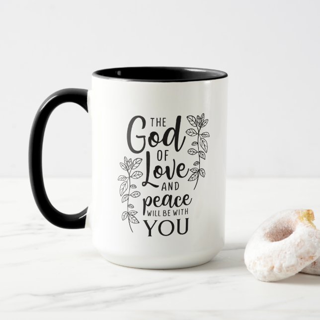 Mug Mot d'inspiration religieuse Art Café (Avec donut)