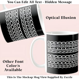 Mug Mot Nerd Message caché 126W Anniversaire drôle