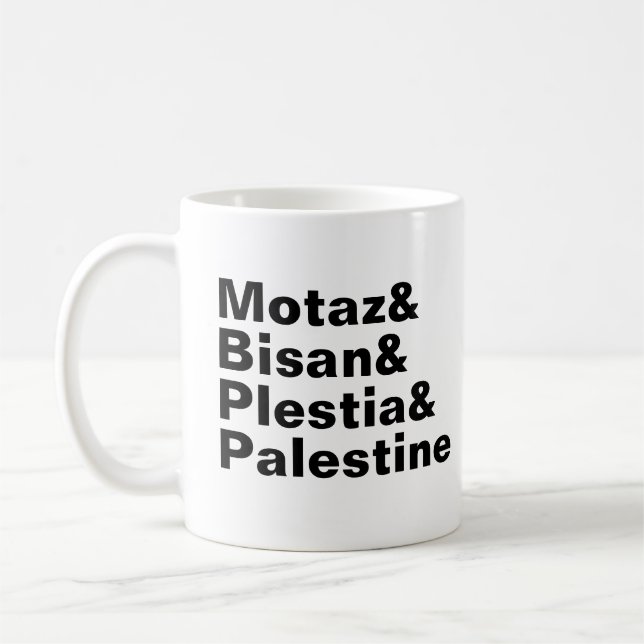Mug Motaz & Bisan & Plestia & Palestine - presse libre (Gauche)