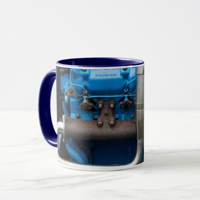 Mug Moteur Tracteur bleu (Devant gauche)
