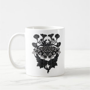 Mug Moth Talisman - Dessin Whimsigoth - Version blanch