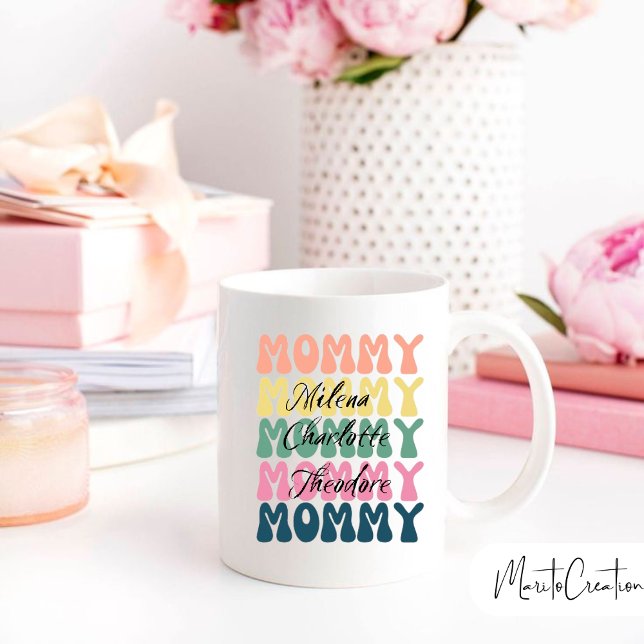 Mug Mother's day coffee mug, personalized children's  (Créateur téléchargé)
