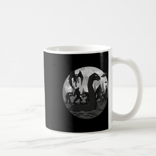 Mug Mothman Bigfoot Loch Ness Monster Aliens Ufo Fun C (Droite)