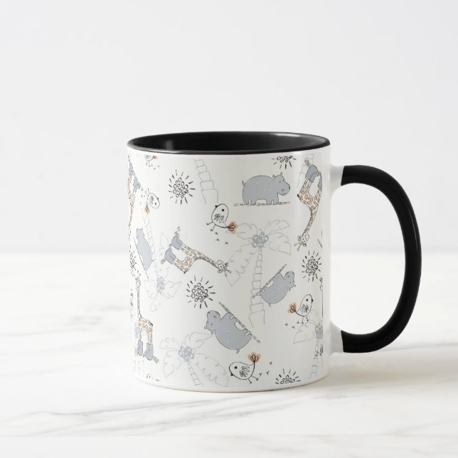 Mug motif 2 de griffonnage (Droite)