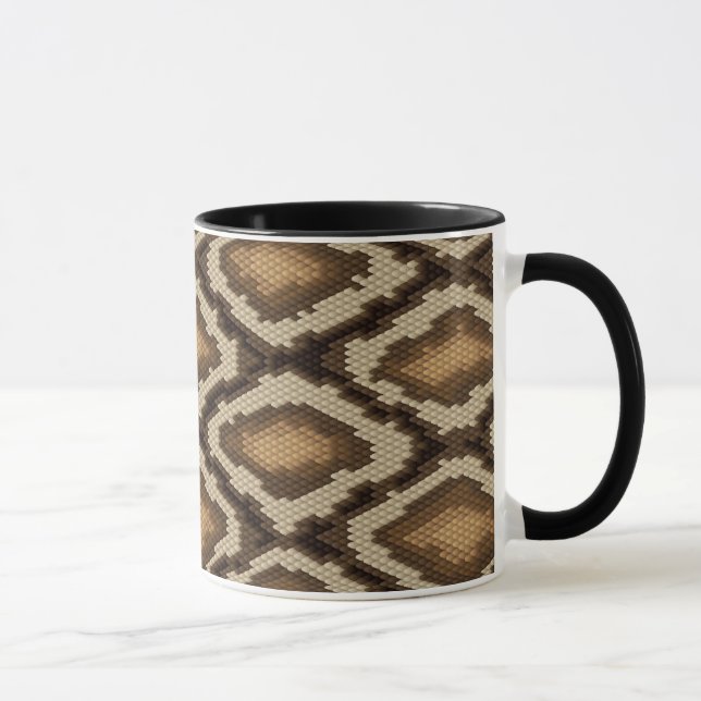 Mug Motif 2 de peau de serpent de python (Droite)