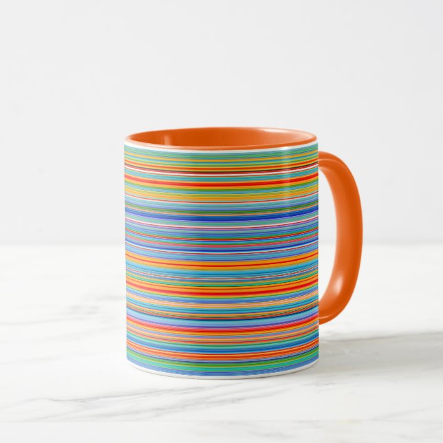 Mug Motif à bandes multiples (Devant droit)