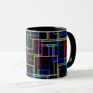 Mug Motif à bandes multiples cool
