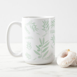 Mug Motif à branche d'olivier naturel