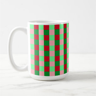 Mug Motif à carreaux de Noël contemporain