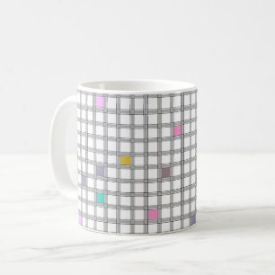 Mug Motif à carreaux géométrique multicolore